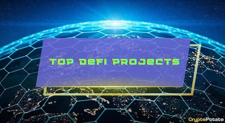 Visão geral dos logotipos e lista de projetos DeFi multichain