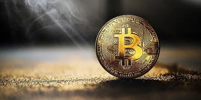Gráfico lineal de precios de Bitcoin de 2009 a 2026 con años en el eje X y dólares en el eje Y