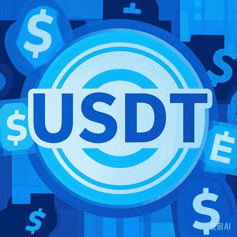 Colección de íconos de carteras USDT y representación del escudo de seguridad