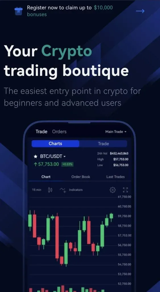 Interfaz de Margex mostrando la lista de activos mult cadena y la entrada de staking