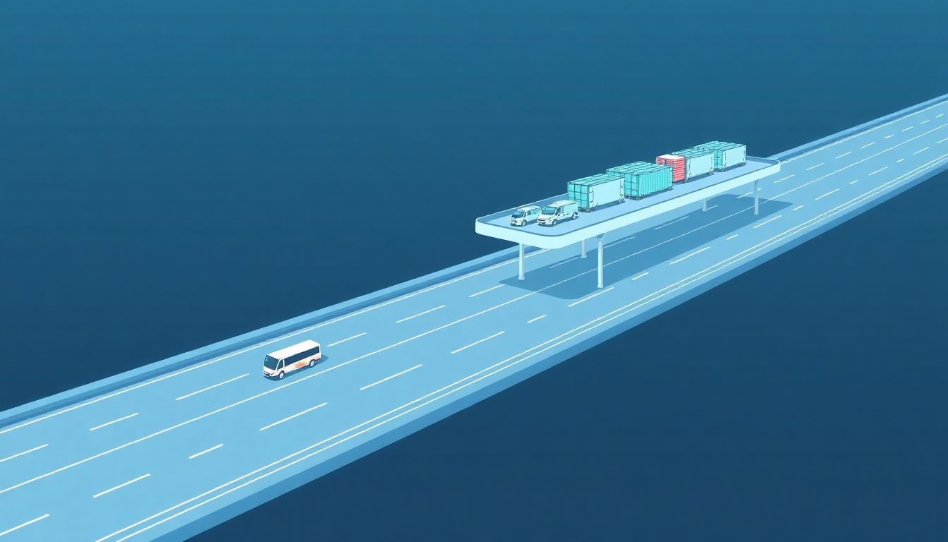 A conceptual illustration showing a main highway (Ethereum Layer 1) with a secon