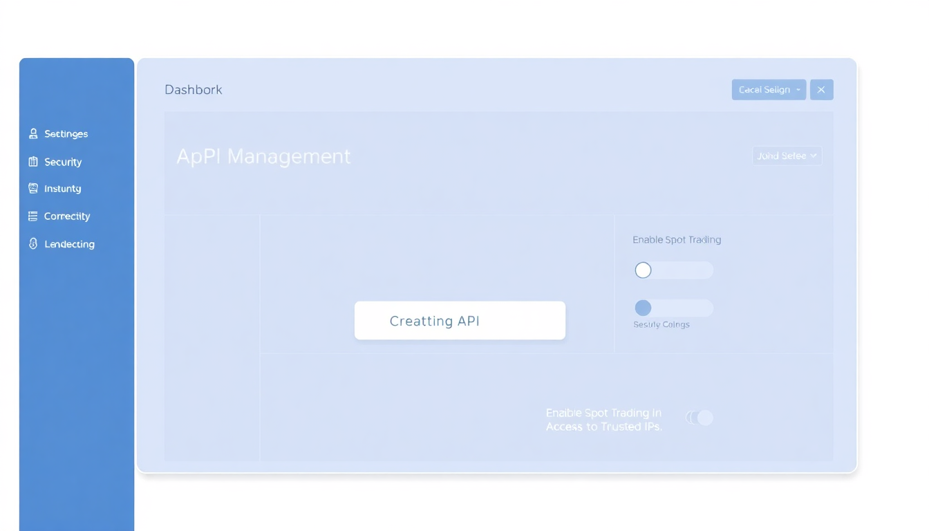 A clean and modern UI showing a dashboard with an 'API Management' section, high