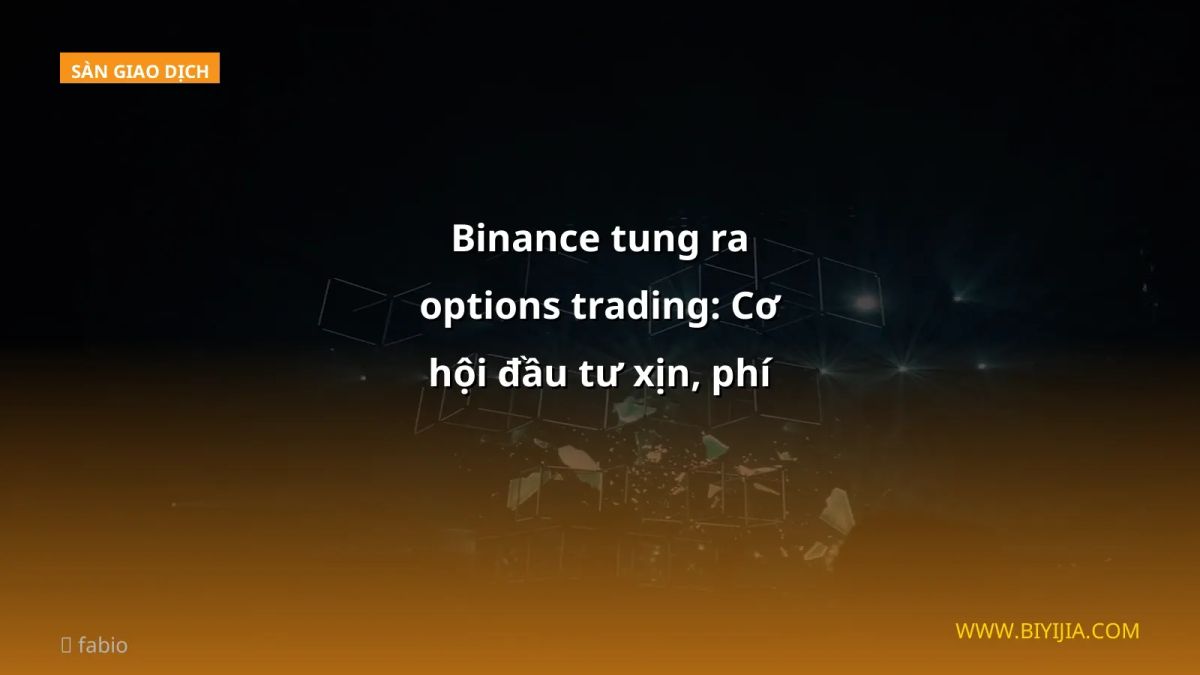 Binance tung ra options trading: Cơ hội đầu tư xịn, phí siêu thấp
