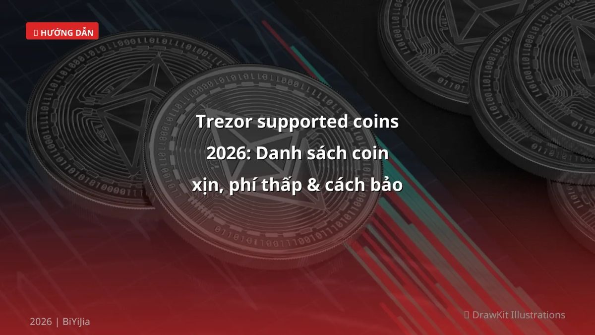Trezor supported coins 2026: Danh sách coin xịn, phí thấp & cách bảo vệ tài khoản