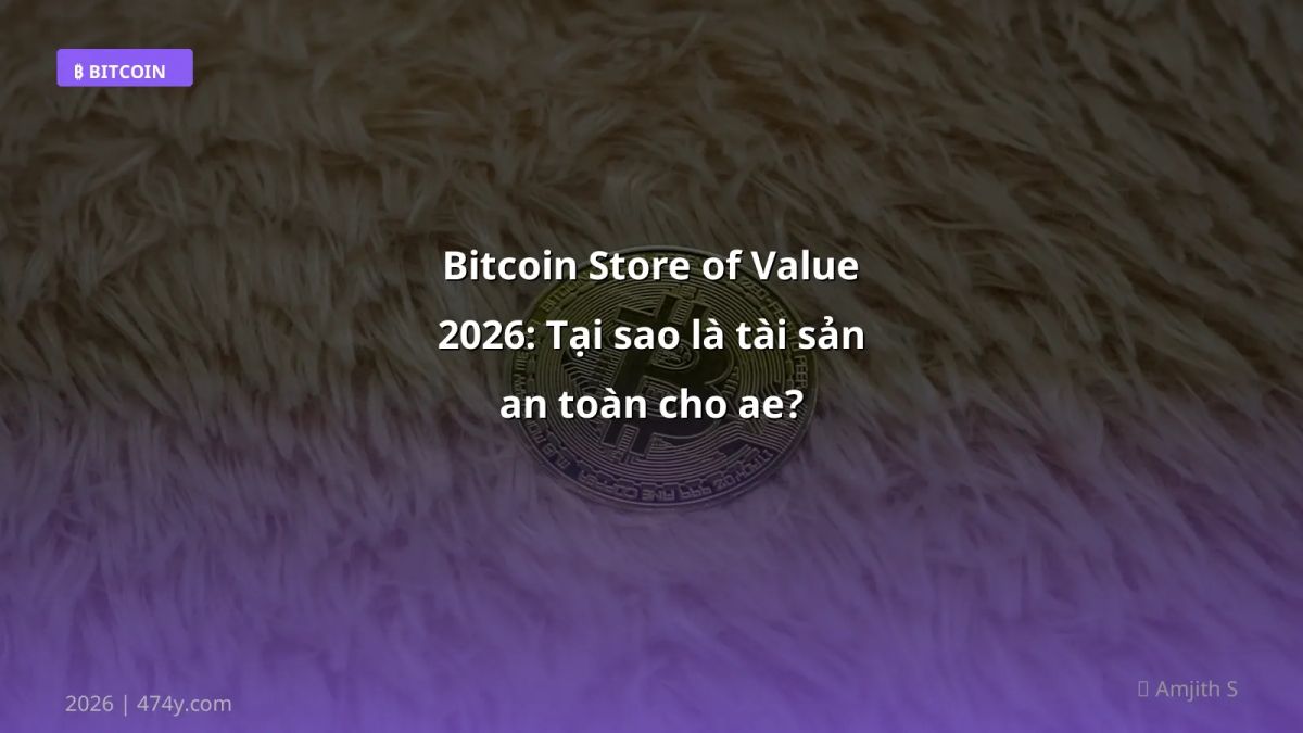Bitcoin Store of Value 2026: Tại sao là tài sản an toàn cho ae?