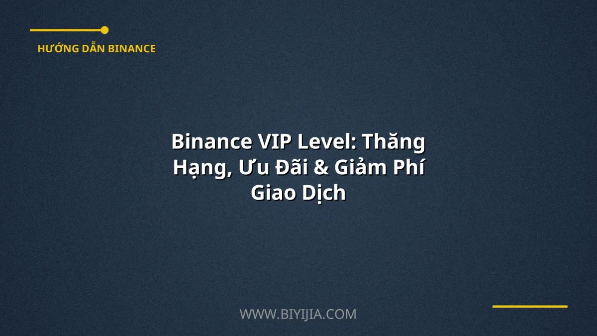 Binance VIP Level: Thăng Hạng, Ưu Đãi & Giảm Phí Giao Dịch