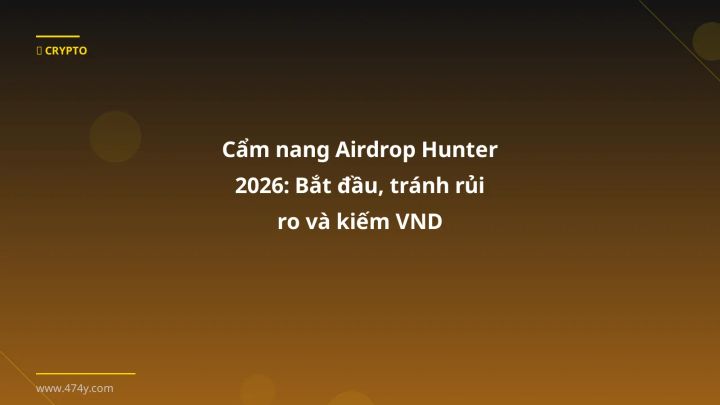 Cẩm nang Airdrop Hunter 2026: Bắt đầu, tránh rủi ro và kiếm VND - Hướng dẫn chi tiết 2026 | 474y.com