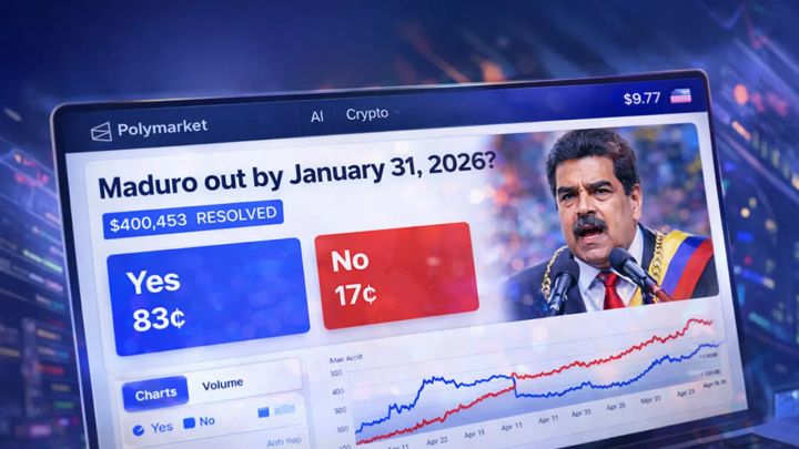 Polymarket: Tài khoản lậu biến 30k USD thành 400k USD trước khi Mỹ bắt Maduro - Bói giá Bitcoin? | 474y.com
