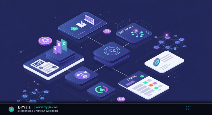 DeFi（去中心化金融） - 概念图