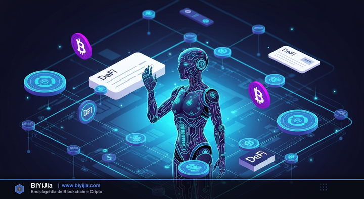 Agentes AI en Crypto — ilustración conceptual