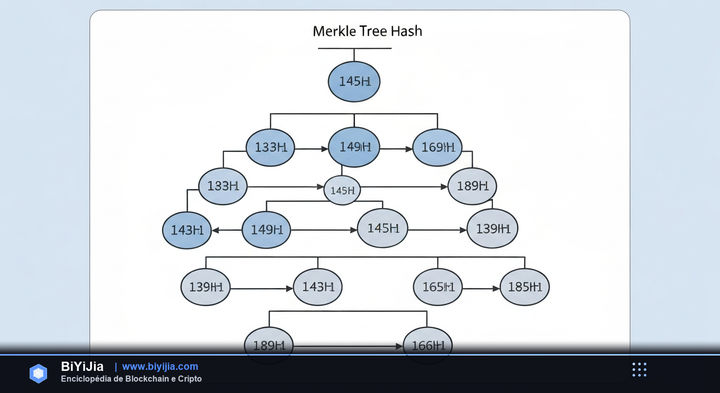 Árbol de Merkle — ilustración conceptual