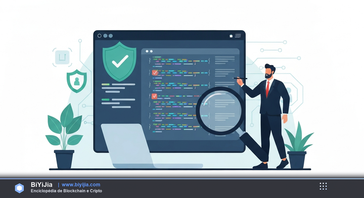 Auditoría de Contrato Inteligente — ilustración conceptual