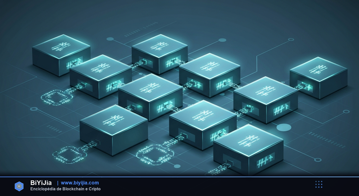 Blockchain (Cadena de Bloques) — ilustración conceptual