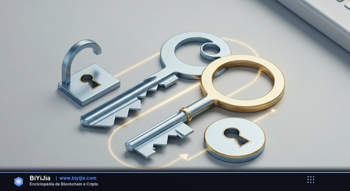 Clave Pública y Clave Privada — ilustración conceptual