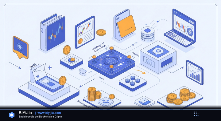 DeFi (Finanzas Descentralizadas) — ilustración conceptual