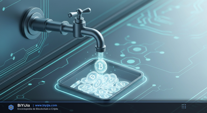 Faucet (Grifo de Tokens) — ilustración conceptual