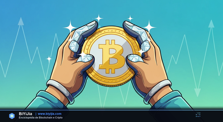 HODL (Mantener a Largo Plazo) — ilustración conceptual