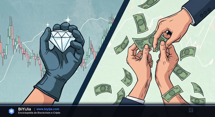 Manos de Diamante y Manos de Papel — ilustración conceptual