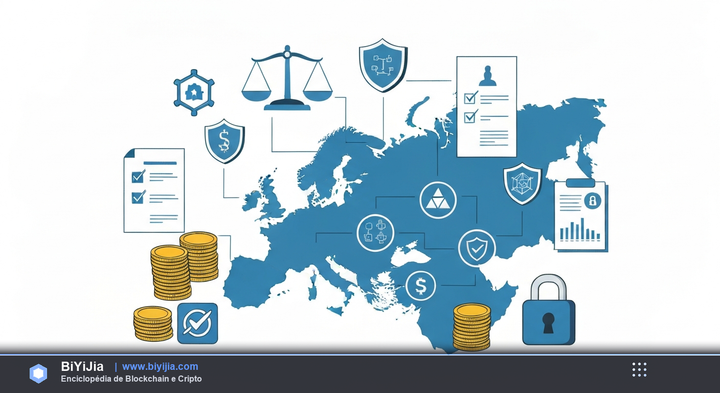 MiCA (Regulación Cripto de la UE) — ilustración conceptual