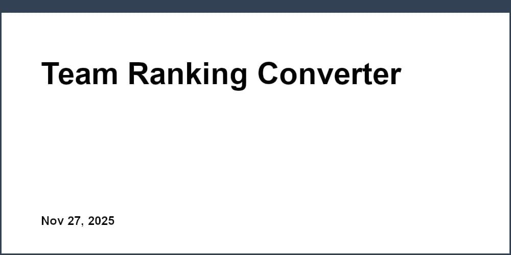 Team Ranking Converter