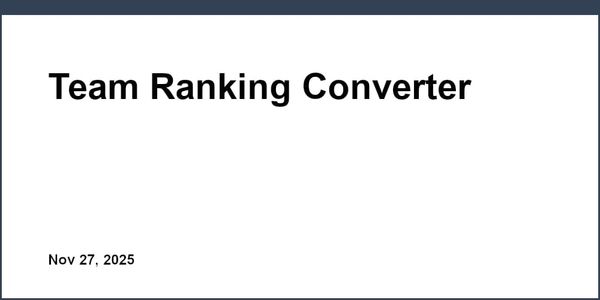 Team Ranking Converter