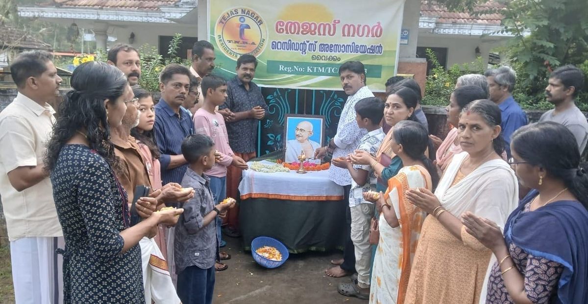 തേജസ് റസിഡൻസ് അസോസിയേഷൻ ഗാന്ധി ജയന്തി സമുചിതമായി ആഘോഷിച്ചു