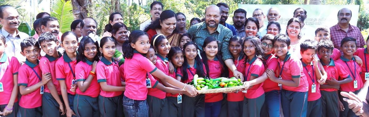 മന്ത്രി പി. രാജീവിന്റെ വൈക്കത്തെ പുരയിടത്തില്‍ നടത്തിയ പച്ചക്കറി കൃഷിയ്ക്ക് നൂറ് മേനി വിളവ്