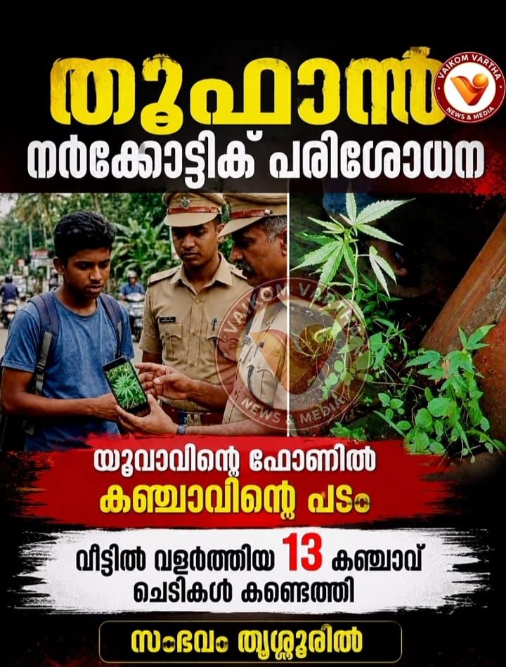 ഓപ്പറേഷൻ തൂഫാൻ: തൃശ്ശൂരിൽ 19 കാരൻ പിടിയിൽ