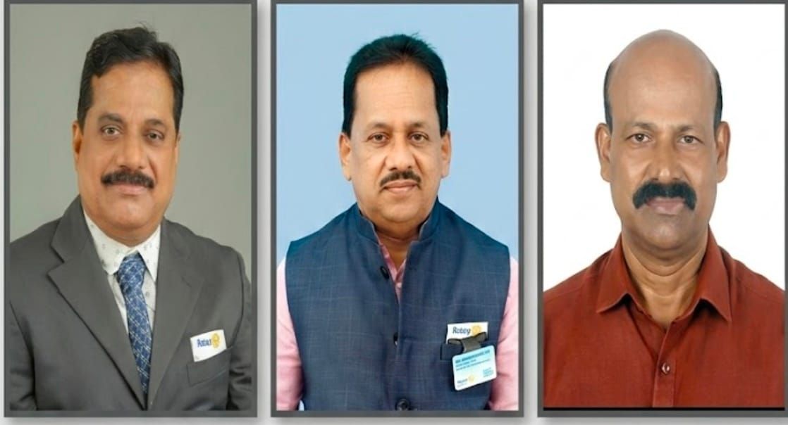 തലയോലപ്പറമ്പ് റോട്ടറി ക്ലബ്ബിന്റെ പുതിയ ഭാരവാഹികൾ