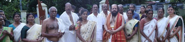 ശബരിമല മുന്‍ മേല്‍ശാന്തി ജയരാജ്       നമ്പൂതിരിക്ക് കാളിയമ്മനട ക്ഷേത്രത്തില്‍ സ്വീകരണം നൽകി