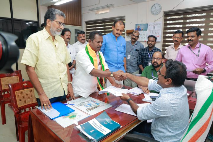 എൻ.ഡി.എ സ്ഥാനാർത്ഥി കെ. അജിത്ത് നാമനിർദേശക പത്രിക സമർപ്പിച്ചു