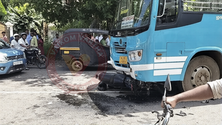പാലാ മുണ്ടാങ്കലിൽ ബസും ബൈക്കും കൂട്ടിയിടിച്ചുണ്ടായ അപകടത്തിൽ യുവാവിന് ദാരുണാന്ത്യം
