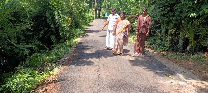 വാക്കയിൽ അരങ്കന്താനം റോഡിൽ വിള്ളൽ വീണു