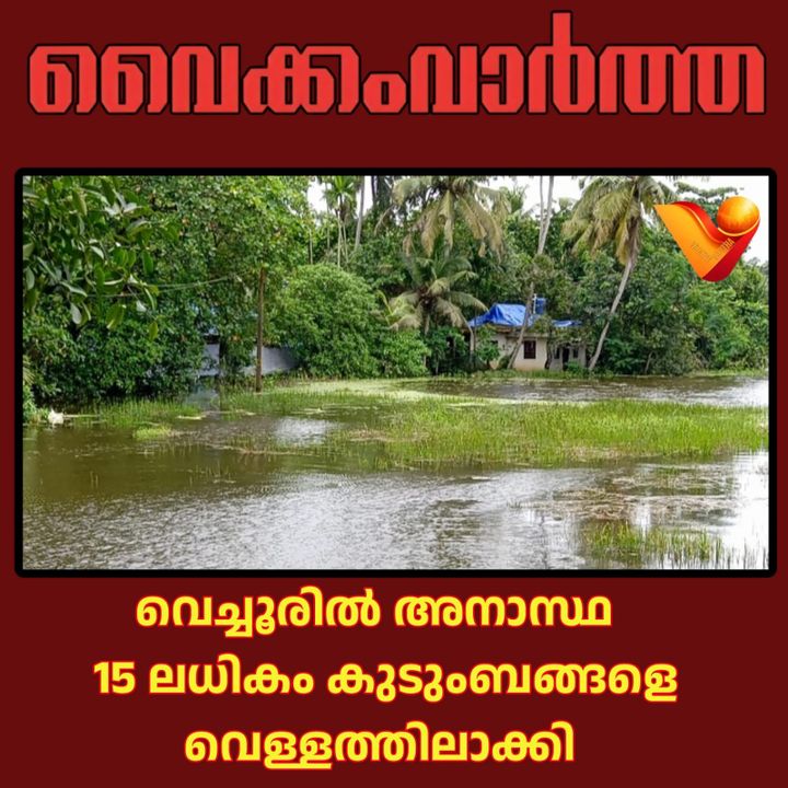 വെച്ചൂരിൽ പാടത്തെ മോട്ടോർ കേടായി പമ്പിങ് നിലച്ചു: 15ലധികം വീടുകളിൽ വെള്ളം കയറി