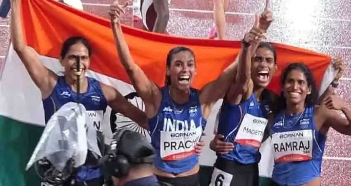 ഏഷ്യന്‍ ഗെയിംസില്‍ വനിതകളുടെ 4×400 മീറ്റര്‍ റിലേയില്‍ ഇന്ത്യയ്‌ക്ക് സ്വര്‍ണം