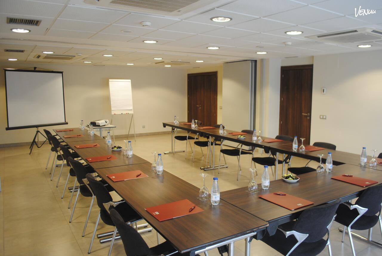 Sala Viena Capellanes, un espacio versátil y profesional ideal para eventos empresariales en Madrid.