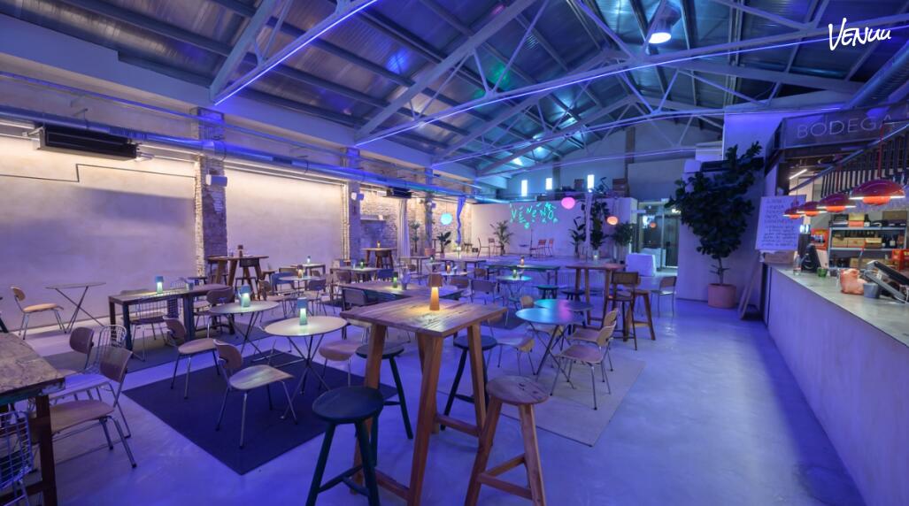 Veneno Concept, espacio artístico y moderno ideal para cumpleaños creativos y fiestas inolvidables en Valencia.