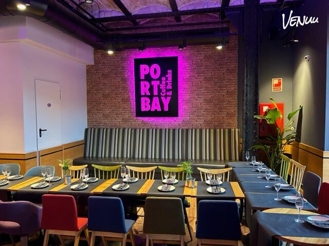 Port Bay, espacio moderno y acogedor en Barcelona para fiestas privadas y cumpleaños.