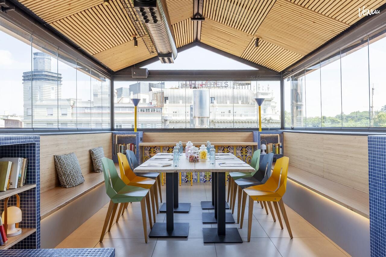  SLEEP’N Rooftop, terraza para celebraciones familiares en la calle Doctor Drumen, en Madrid centro.