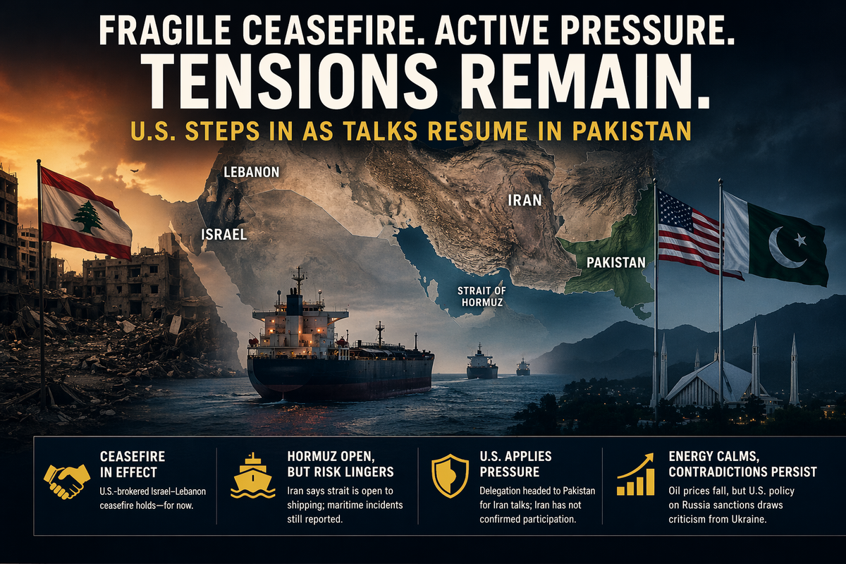 FRAGILE CEASEFIRE. ACTIVE PRESSURE. U.S. STEPS IN. TENSIONS REMAIN.
