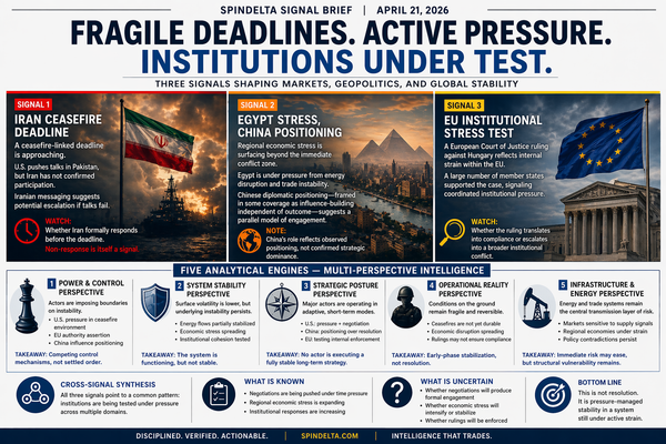 FRAGILE DEADLINES. ACTIVE PRESSURE. INSTITUTIONS UNDER TEST.