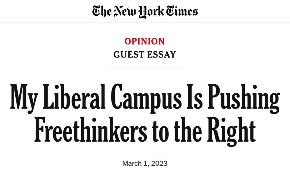 A New York Times guest essay exposes the Times' own biases