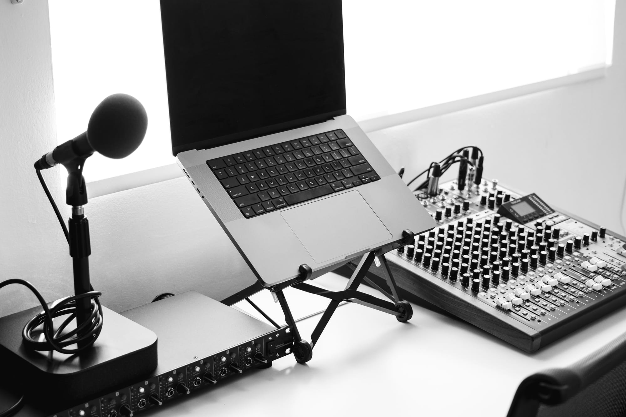 Professional recording studio equipment used by Mandarin Unpeeled to curate and amplify high-context Chinese narratives for global media