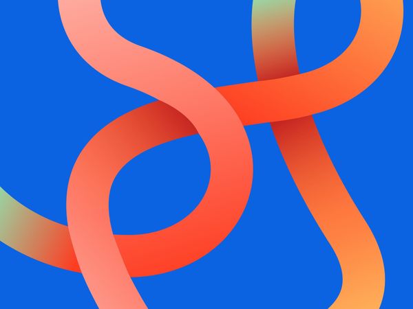 Abstract design featuring interconnected orange and red lines on a blue background, symbolizing the strategic bridge between complex Chinese intelligence and global business systems.