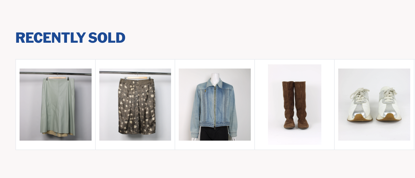 Five listings under a "recently sold" banner.