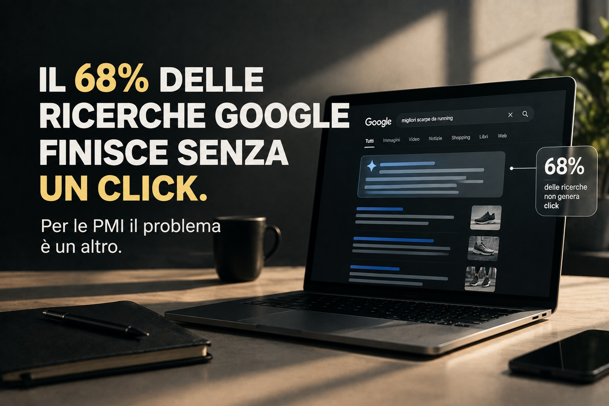 Il 68% delle ricerche Google finisce senza un click. Per le PMI il problema è un altro.