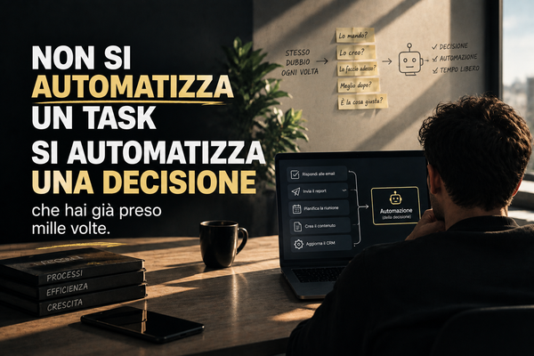Non si automatizza un task. Si automatizza una decisione che hai già preso mille volte.