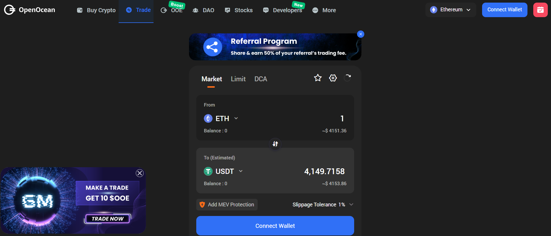 OpenOcean Cross-Chain Aggregator