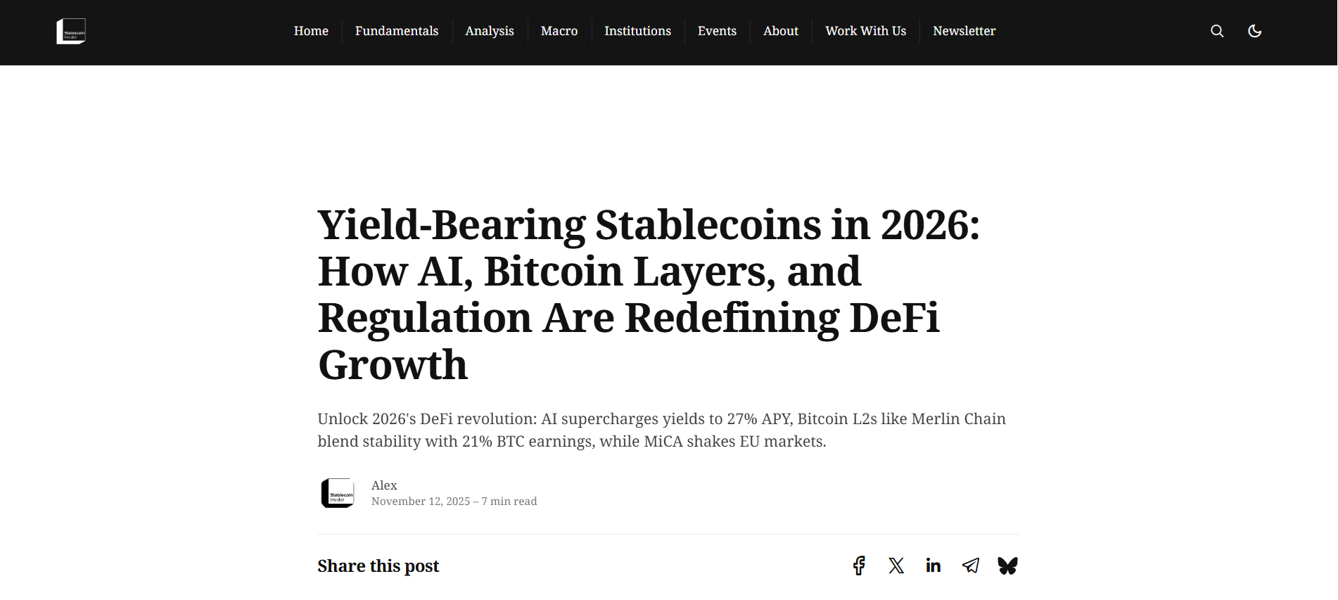 Yield-Bearing Stablecoin in 2026
