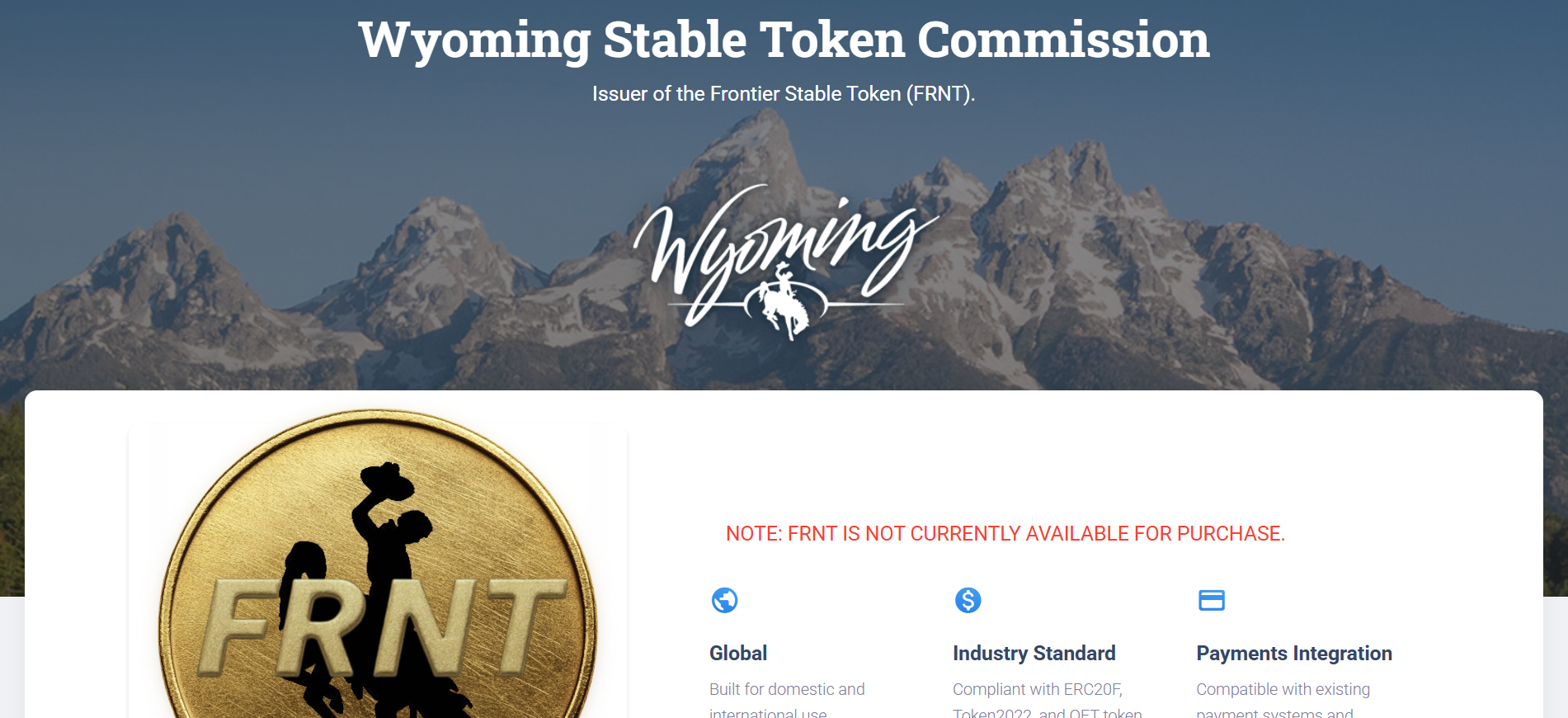 FRNT: The First State-Backed Stablecoin